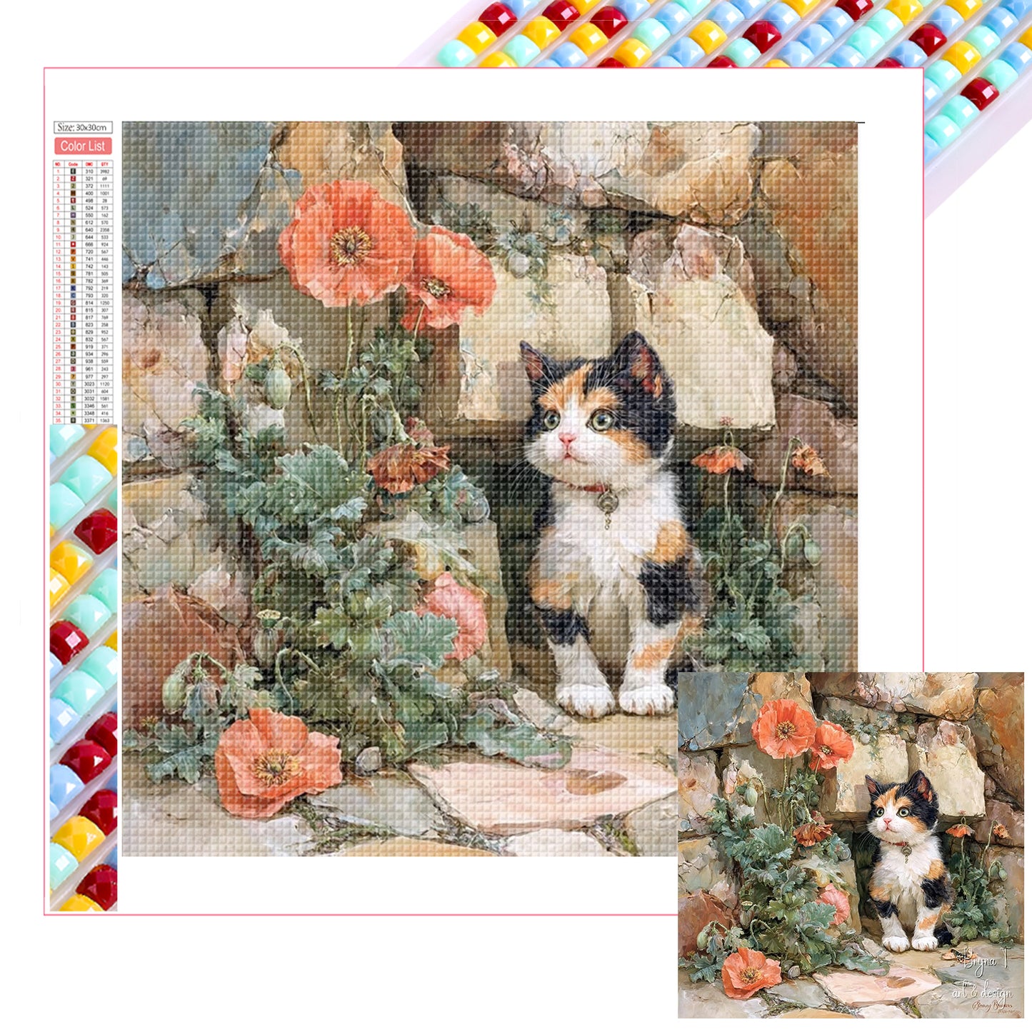 Kitty - Full Square Drill Diamond Painting 30*30CM