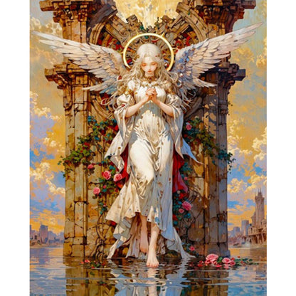 Rose And Angel - Full Square Drill Diamond Painting 40*50CM
