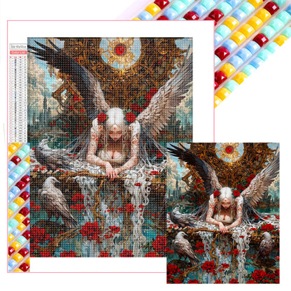 Rose And Angel - Full Square Drill Diamond Painting 40*50CM