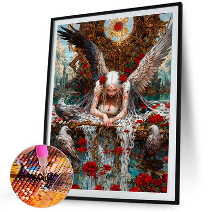 Rose And Angel - Full Square Drill Diamond Painting 40*50CM