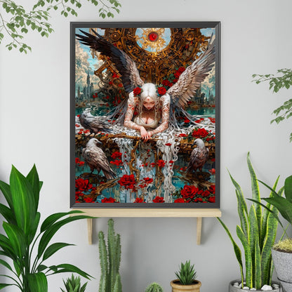 Rose And Angel - Full Square Drill Diamond Painting 40*50CM