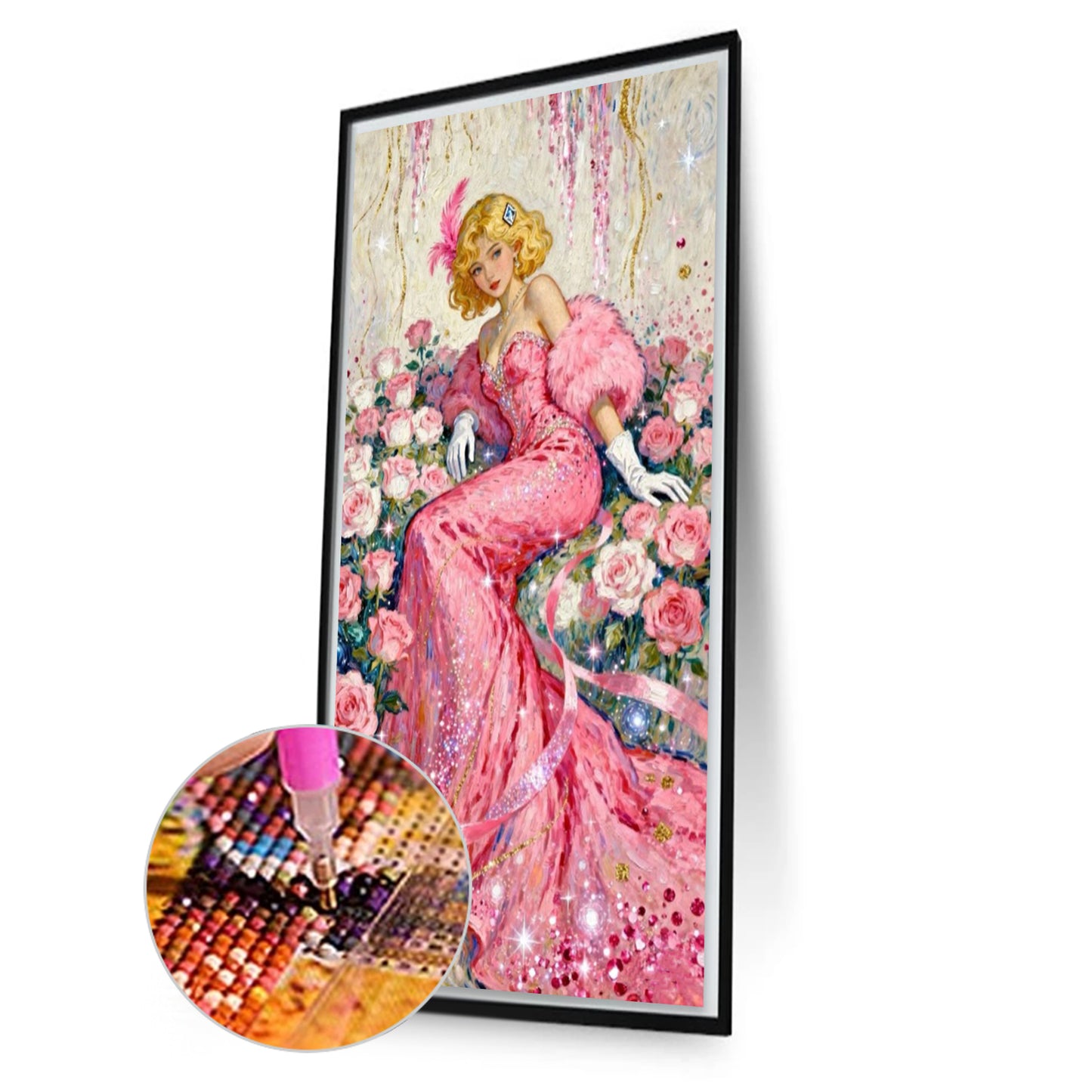 Pink Lady - Full Square Drill Diamond Painting 40*70CM