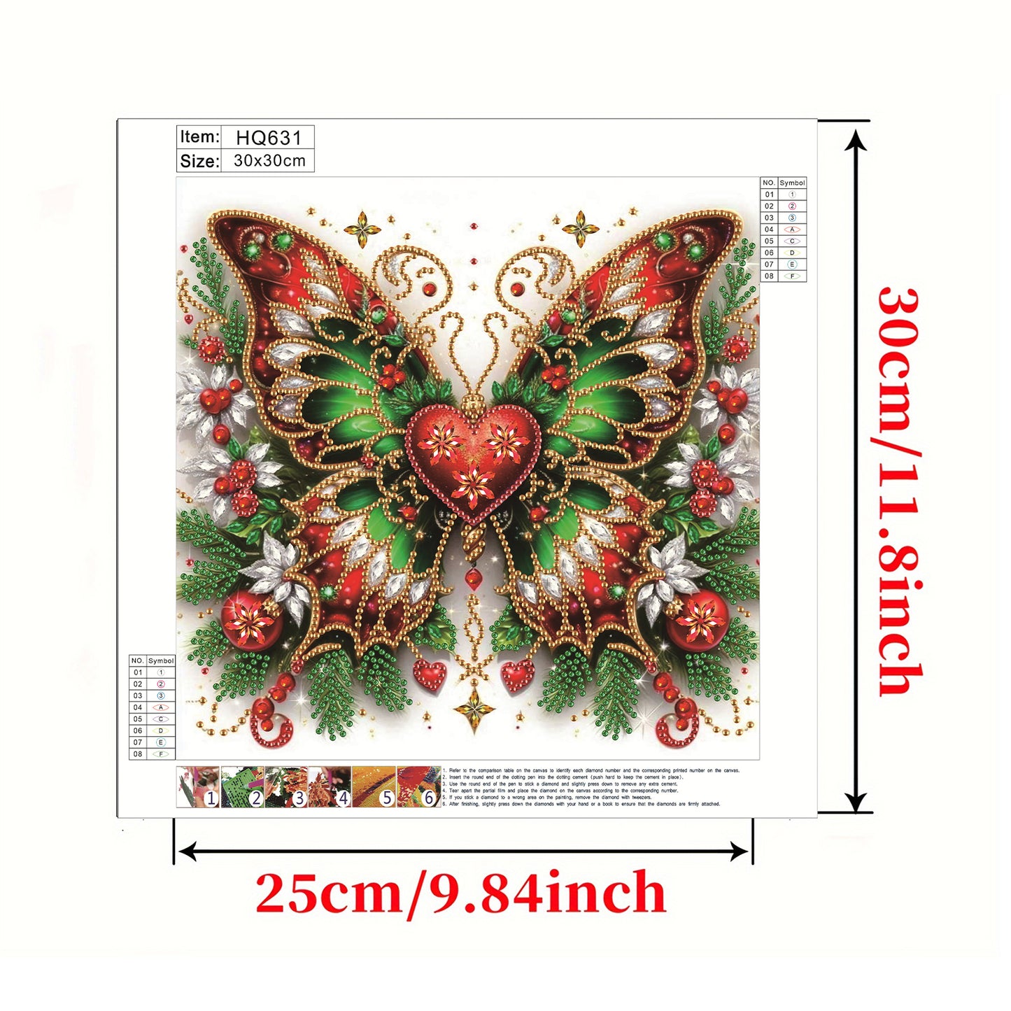 Butterfly Blossom - Special Shaped Drill Diamond Painting 30*30CM