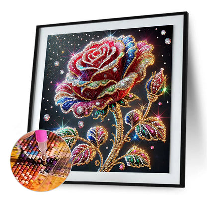 Rose Lily - Special Shaped Drill Diamond Painting 30*30CM