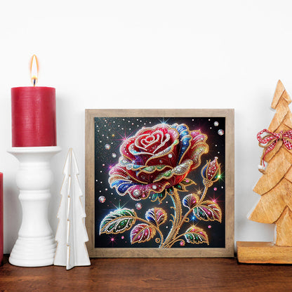 Rose Lily - Special Shaped Drill Diamond Painting 30*30CM