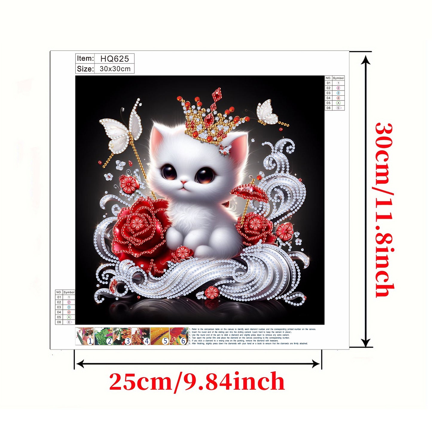 Heart Cat - Special Shaped Drill Diamond Painting 30*30CM