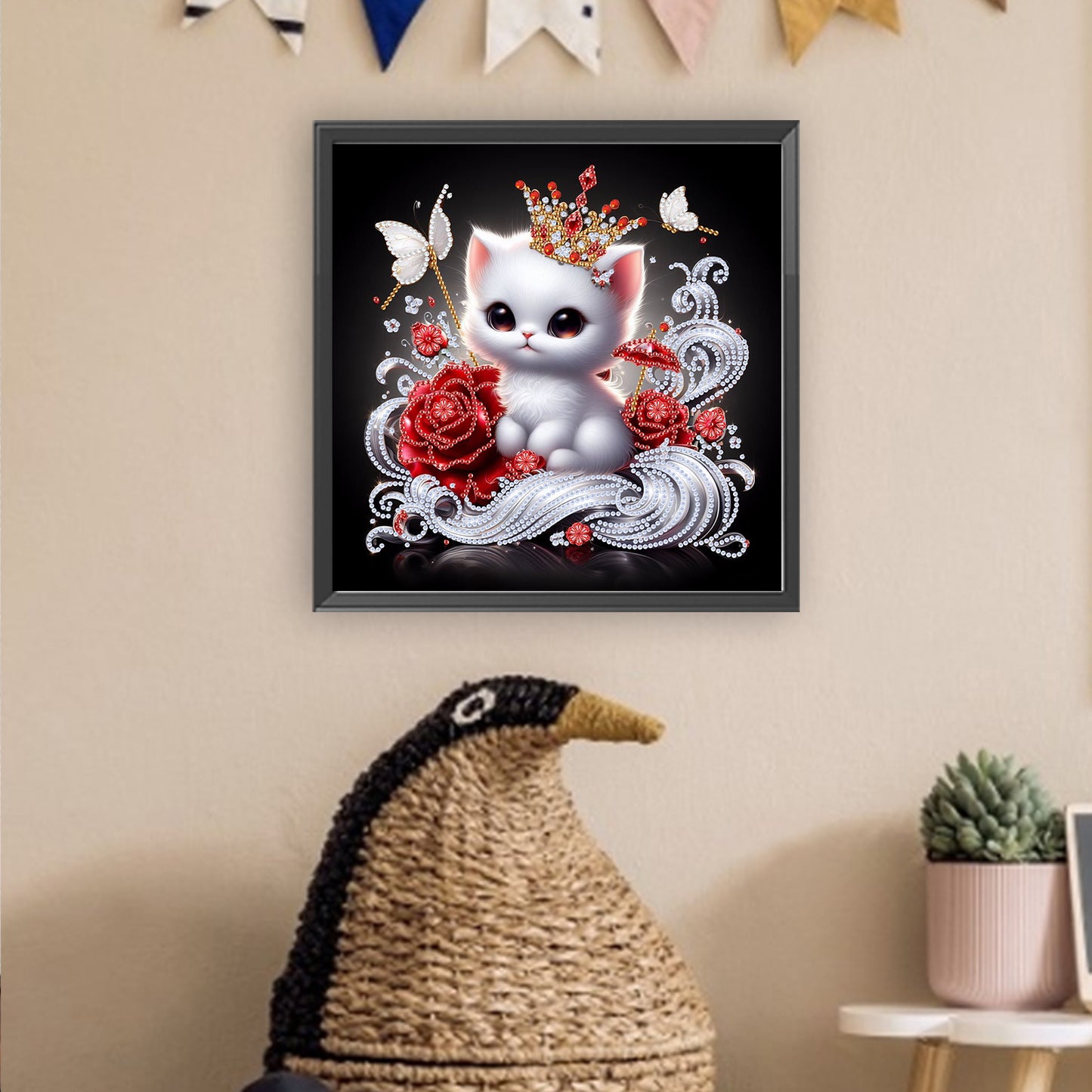 Heart Cat - Special Shaped Drill Diamond Painting 30*30CM