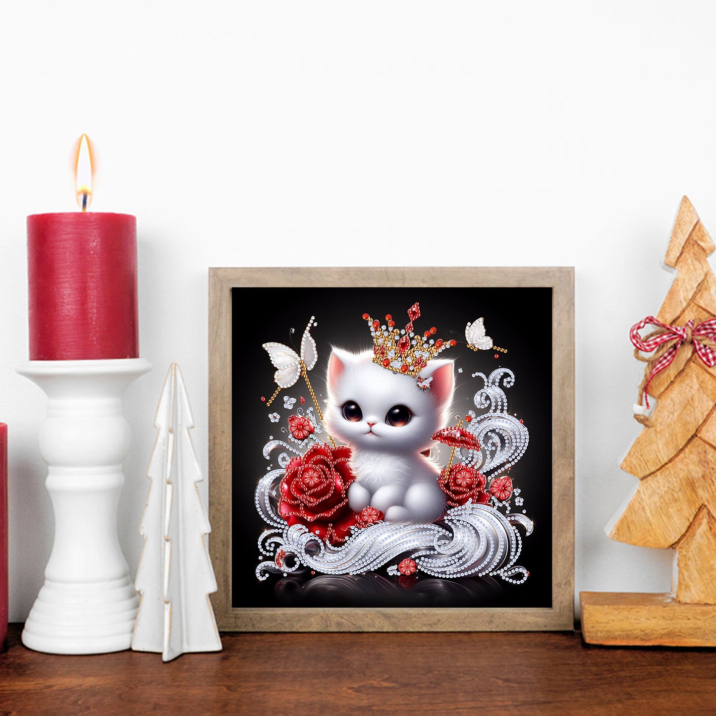 Heart Cat - Special Shaped Drill Diamond Painting 30*30CM