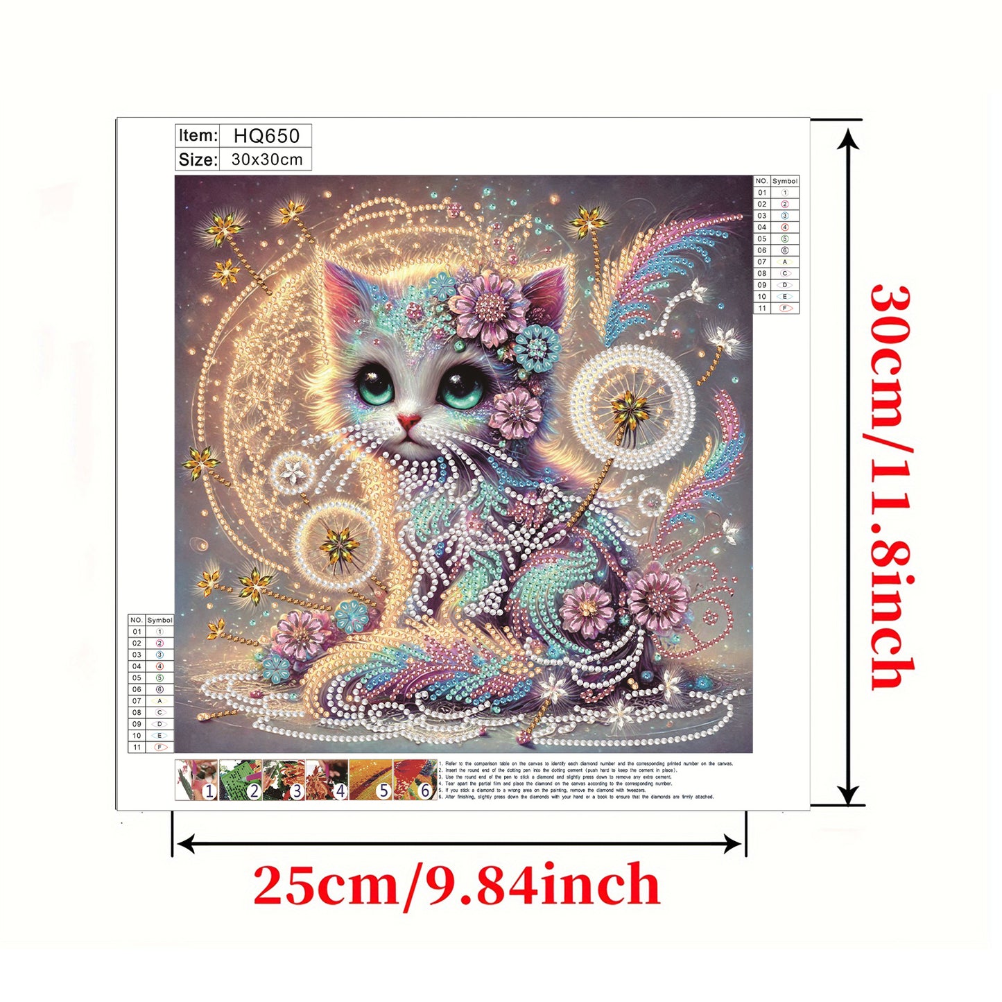 Dandelion Cat - Special Shaped Drill Diamond Painting 30*30CM
