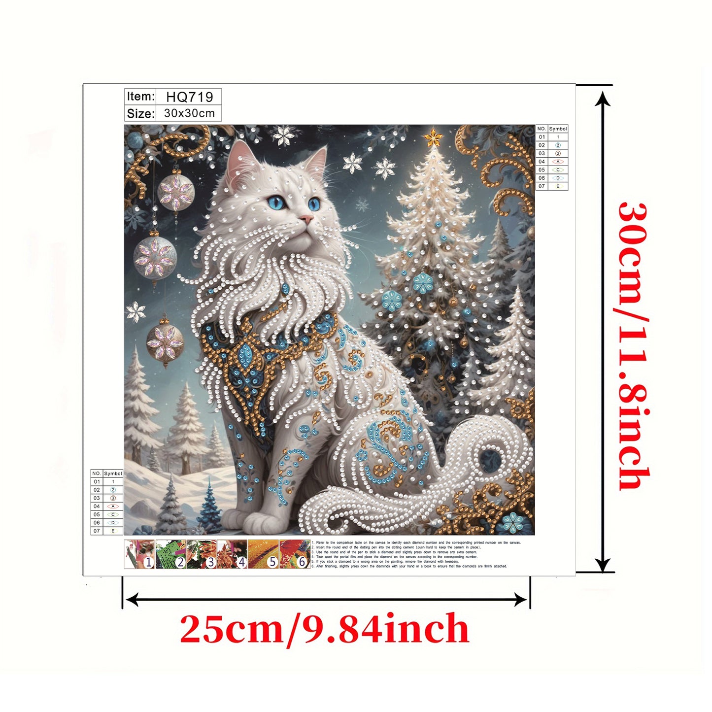 Winter Cat - Special Shaped Drill Diamond Painting 30*30CM
