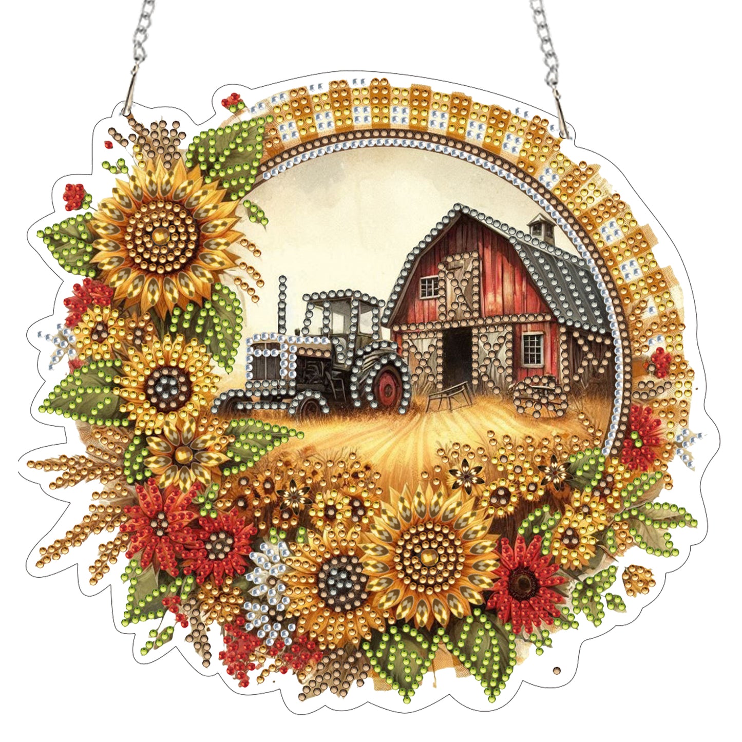 Paddy 2D Flat DIY Diamond Painting Kits Window Hanging Wall Door Decoration