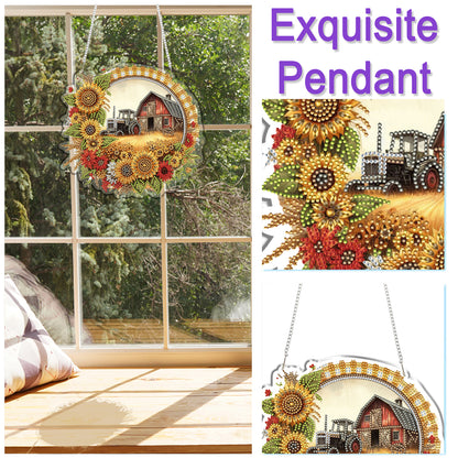 Paddy 2D Flat DIY Diamond Painting Kits Window Hanging Wall Door Decoration