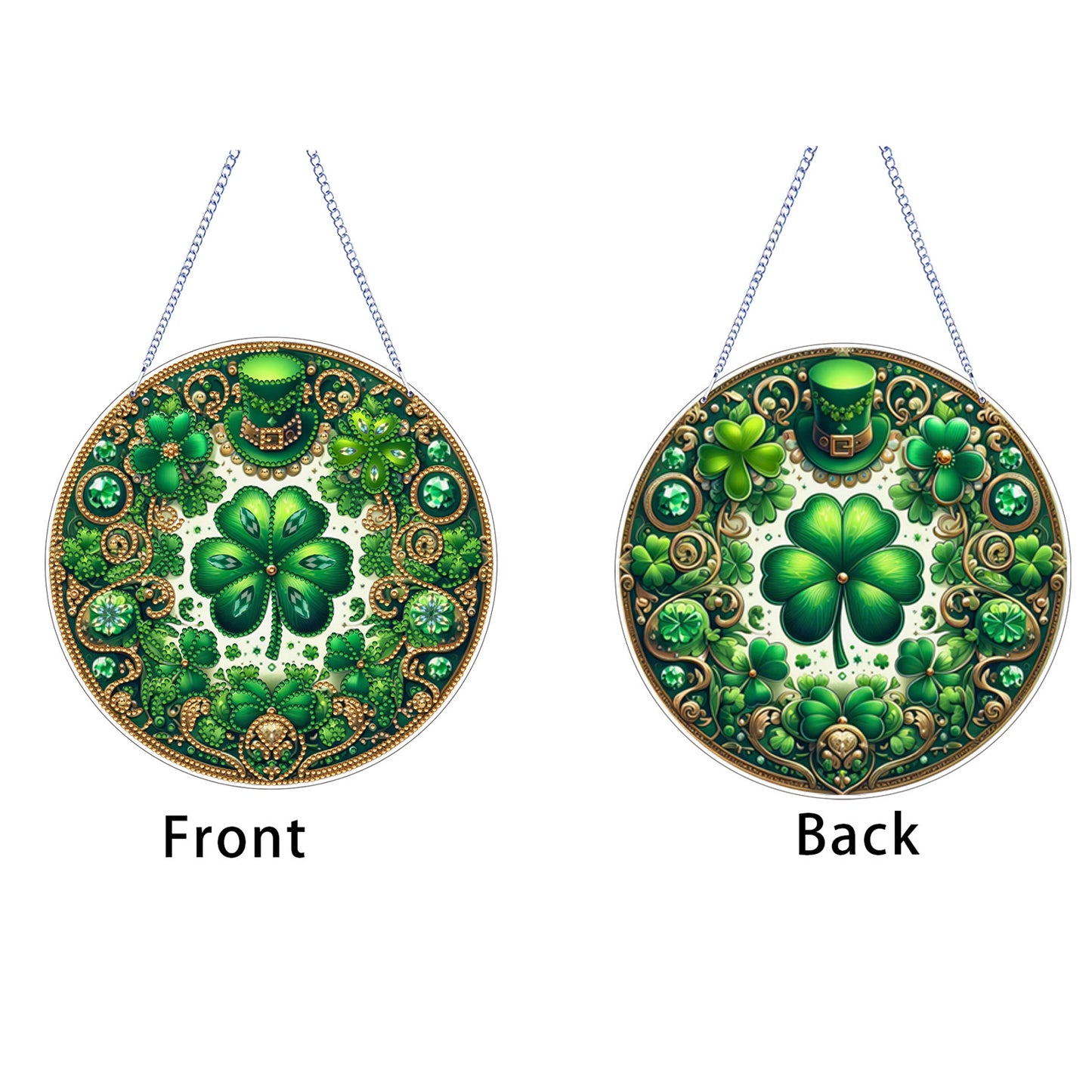 Four-Leaf Clover 2D Flat DIY Diamond Painting Kits Window Hanging for Home Decor