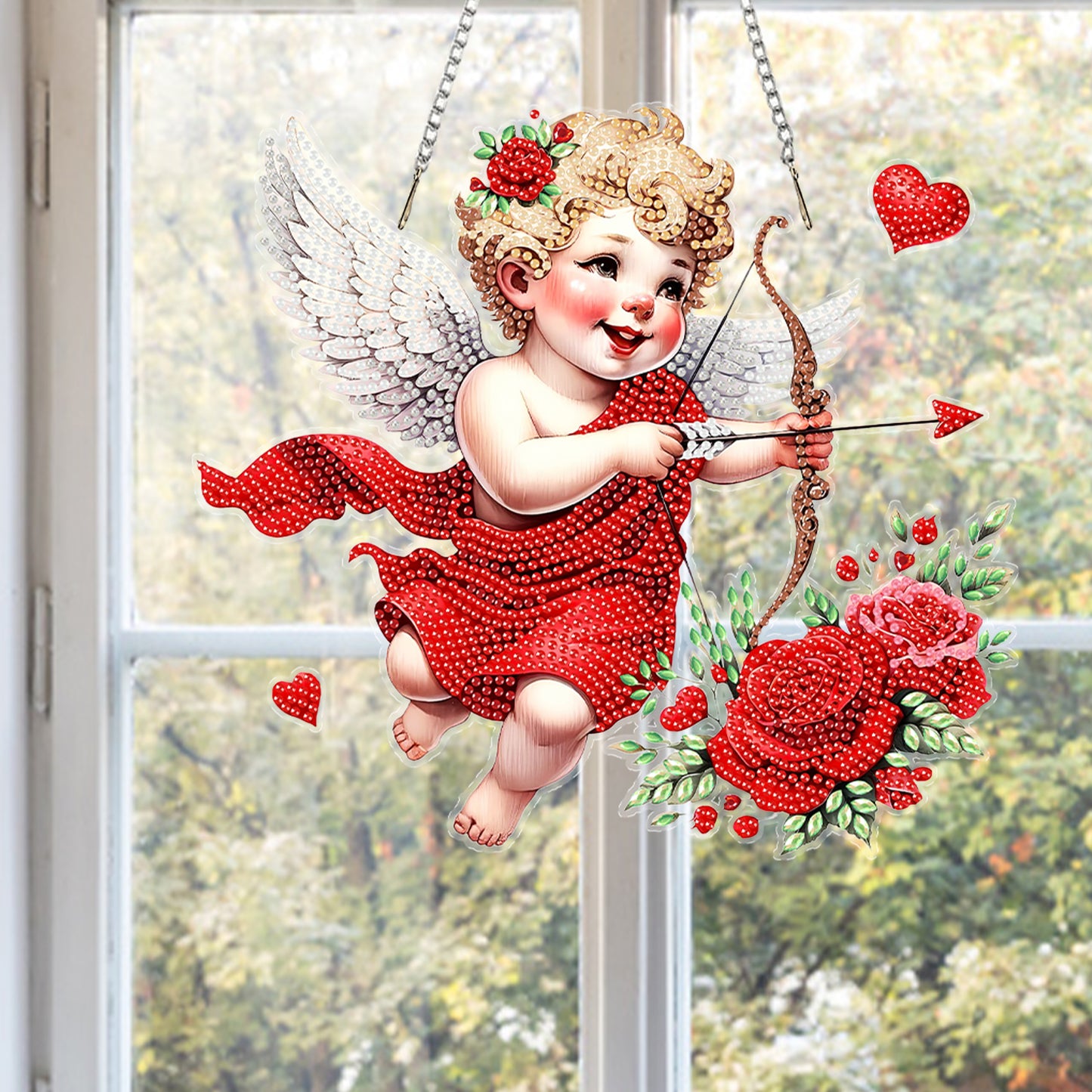 Angel 2D Flat DIY Acrylic Diamond Painting Kit Window Hanging for Home Decor