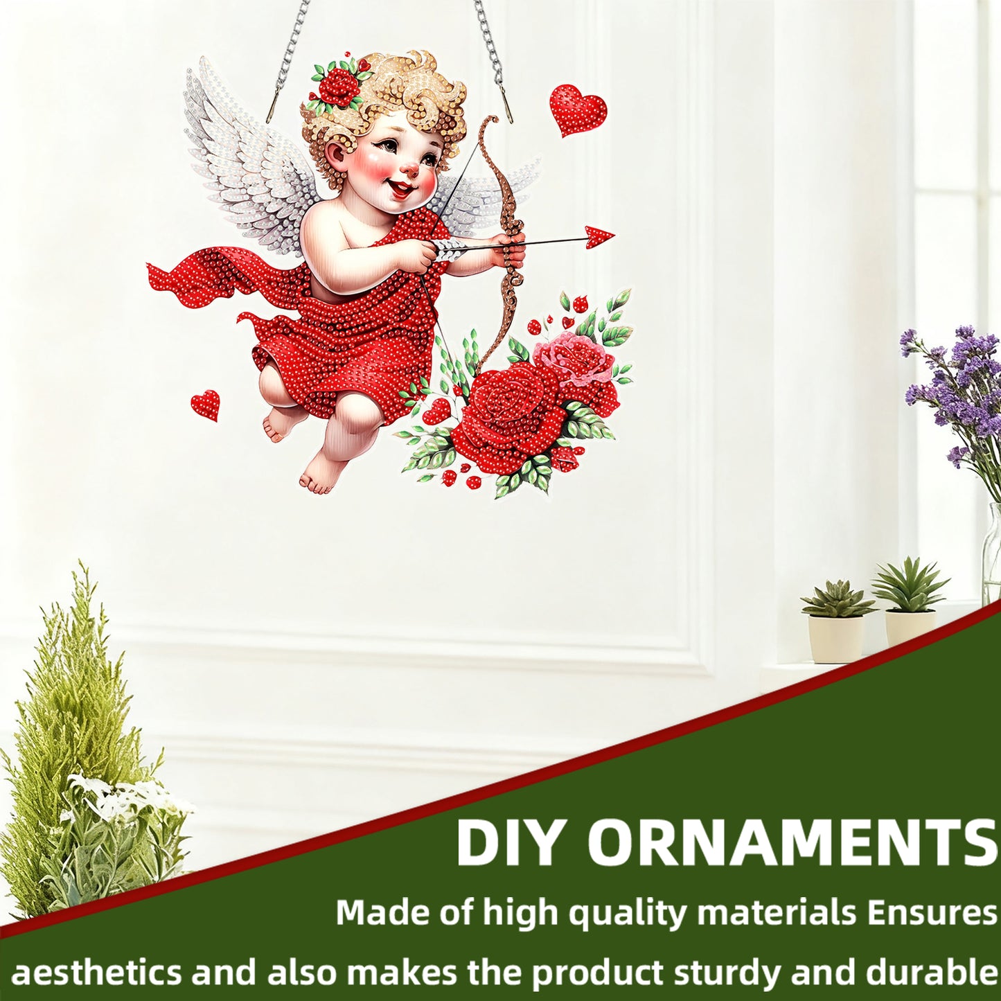 Angel 2D Flat DIY Acrylic Diamond Painting Kit Window Hanging for Home Decor