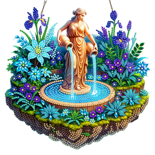Aquarius 2D Flat DIY Acrylic Diamond Painting Kits Window Hanging Home Decor