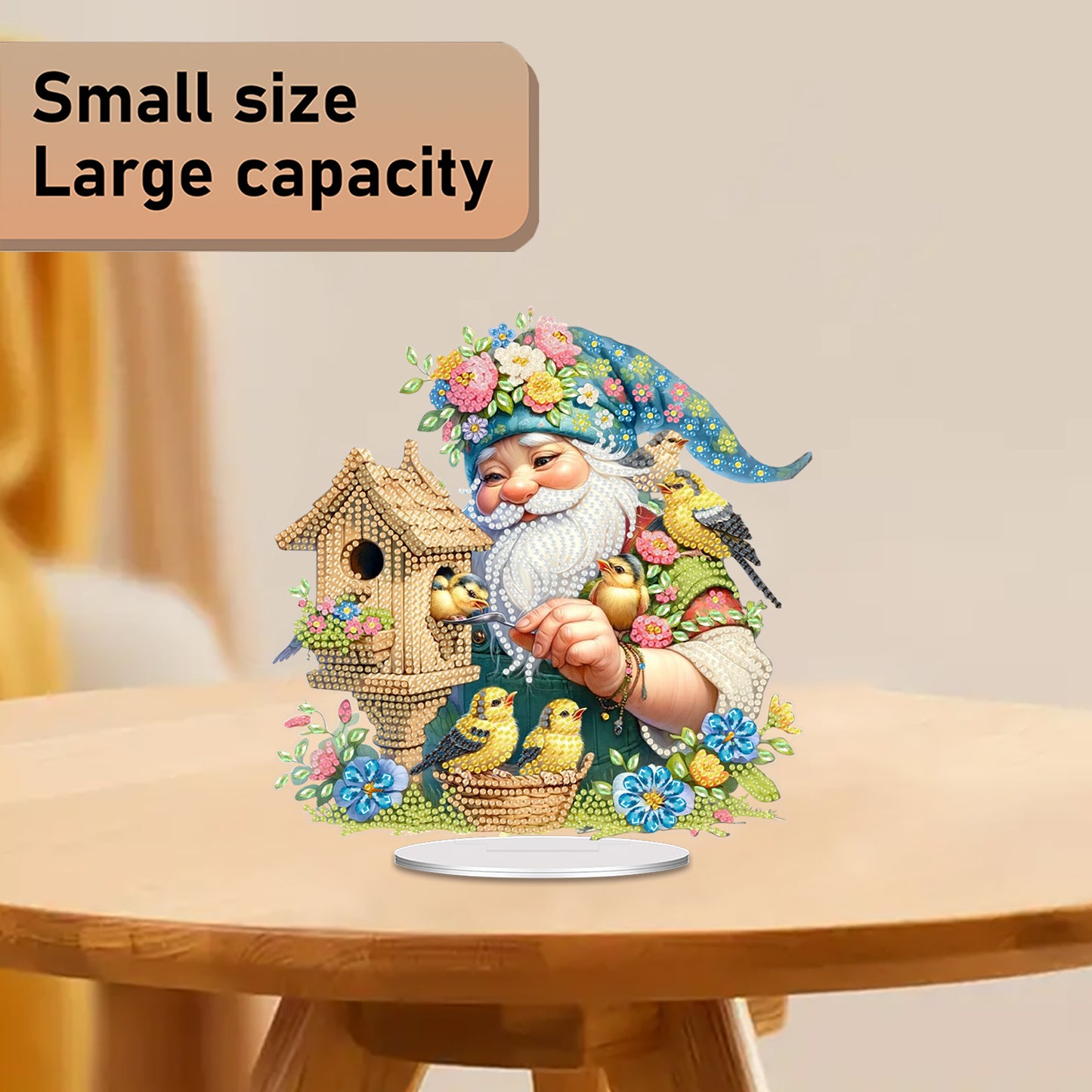 Acrylic 2D Flat Goblins and Birds DIY Table Top Diamond Painting Ornament Kits