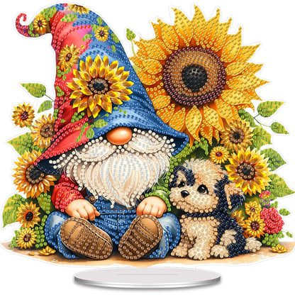 Acrylic 2D Flat Goblins Sunflower DIY Table Top Diamond Painting Ornament Kits