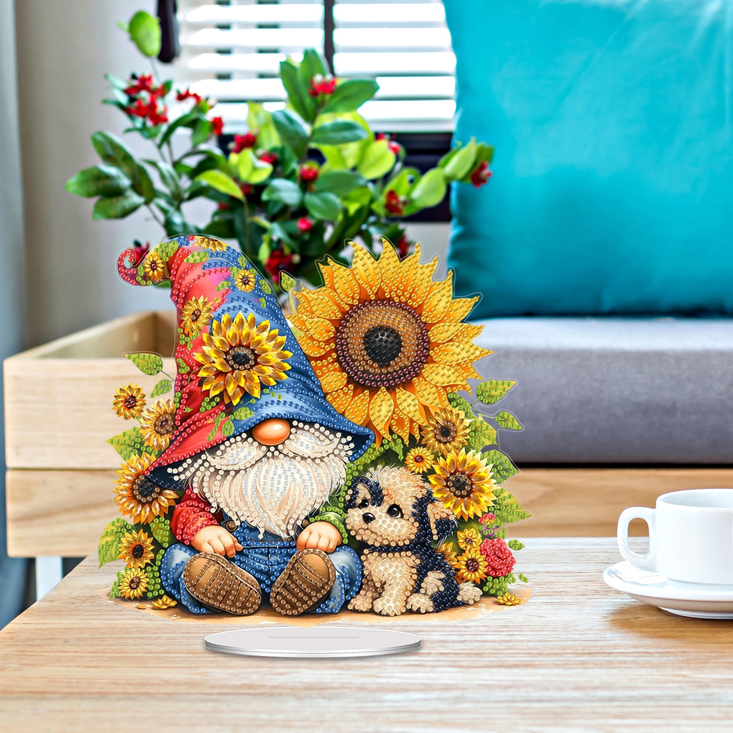 Acrylic 2D Flat Goblins Sunflower DIY Table Top Diamond Painting Ornament Kits