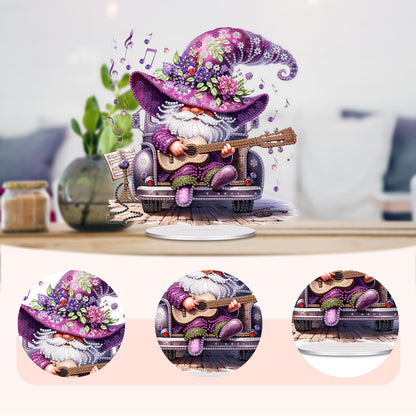 Acrylic 2D Flat Purple Goblin Guitar DIY Table Top Diamond Painting Ornament Kit