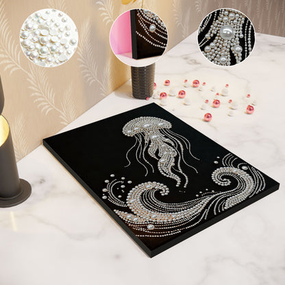 Jellyfish - DIY Pearl Gem Art Diamond Painting Kits With Framefor Home Decor -30x40cm