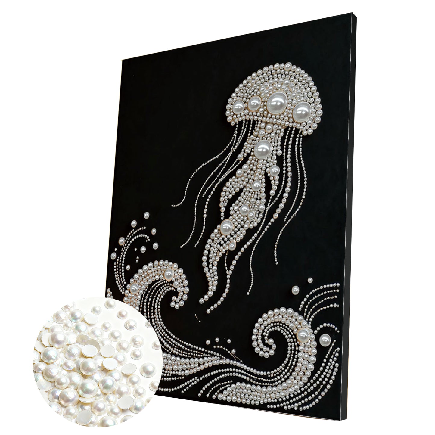 Jellyfish - DIY Pearl Gem Art Diamond Painting Kits With Framefor Home Decor -30x40cm