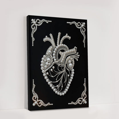 Heart - DIY Pearl Gem Art Diamond Painting Kits With Framefor Home Decor -30x40cm
