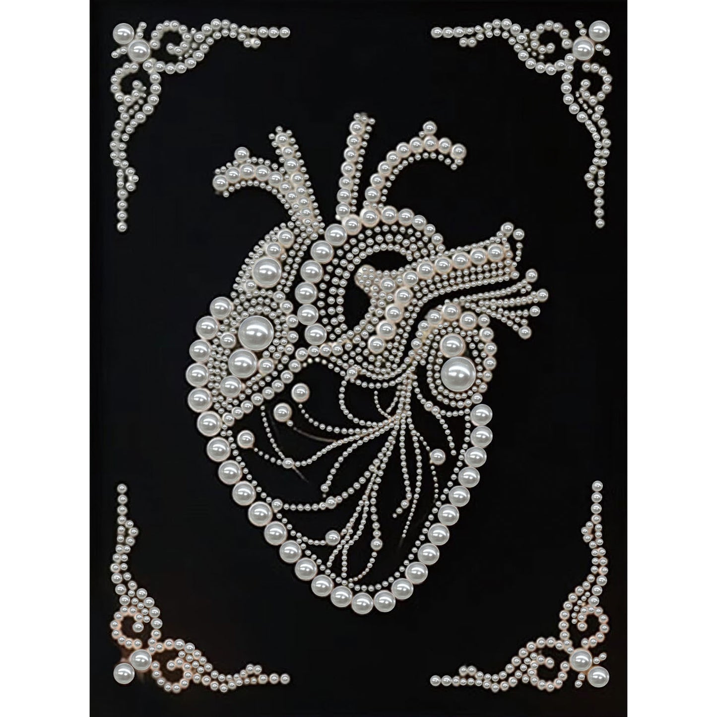 Heart - DIY Pearl Gem Art Diamond Painting Kits With Framefor Home Decor -30x40cm