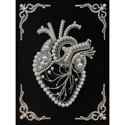 Heart - DIY Pearl Gem Art Diamond Painting Kits With Framefor Home Decor -30x40cm