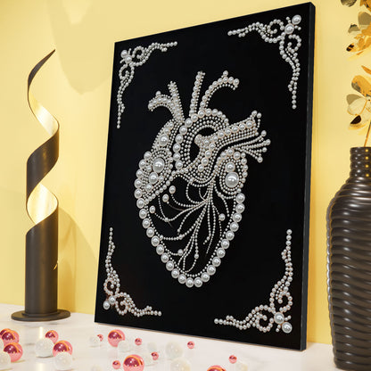 Heart - DIY Pearl Gem Art Diamond Painting Kits With Framefor Home Decor -30x40cm