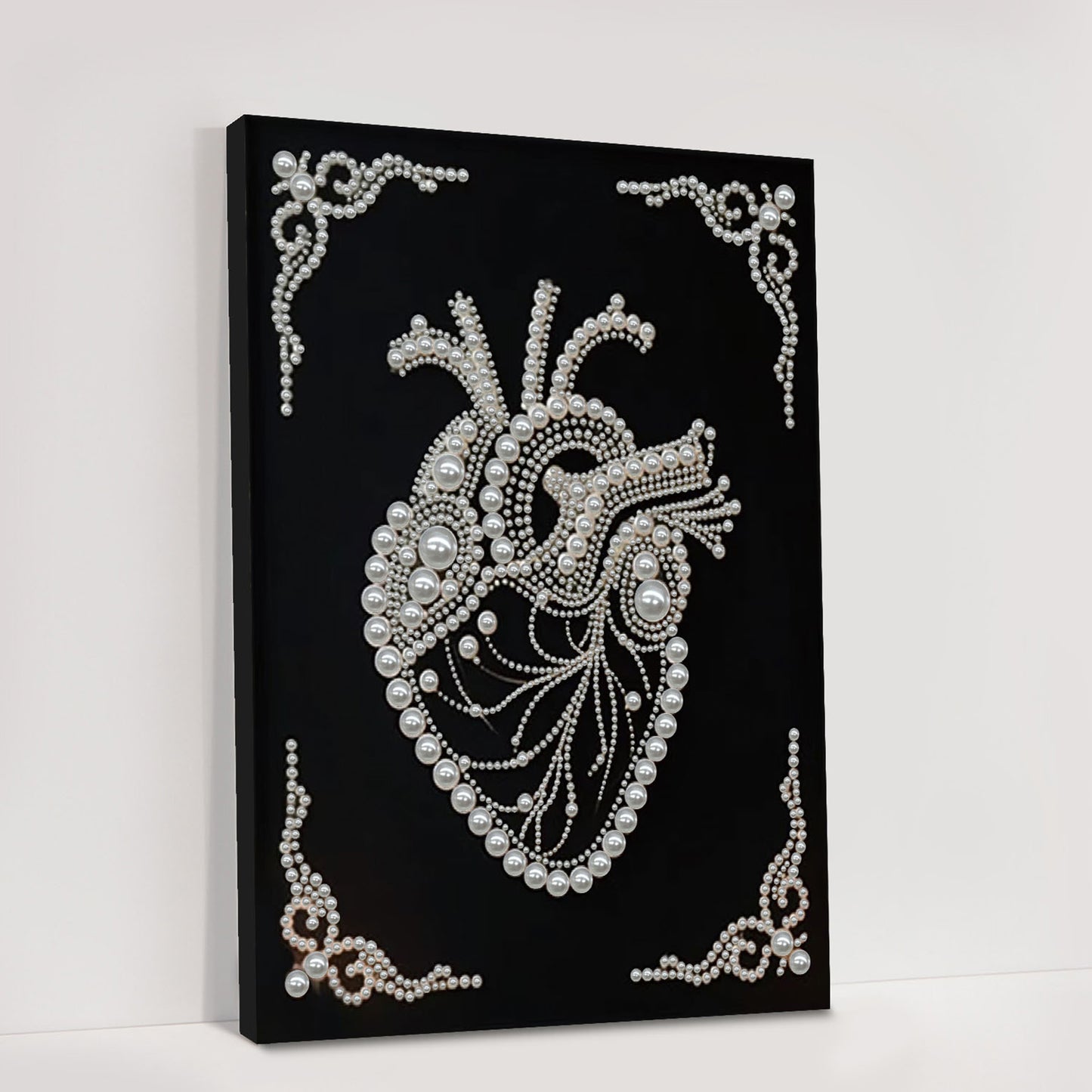 Heart - DIY Pearl Gem Art Diamond Painting Kits With Framefor Home Decor -30x40cm