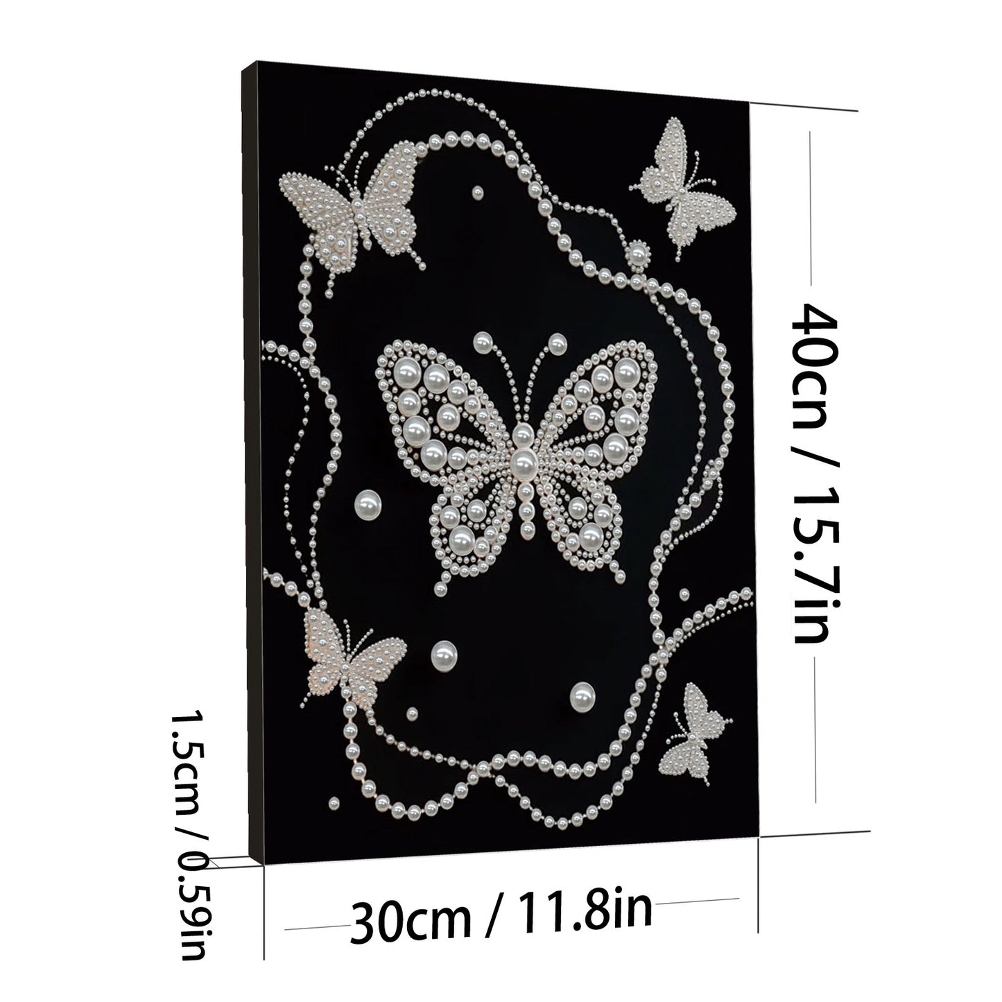 Butterfly - DIY Pearl Gem Art Diamond Painting Kits With Framefor Home Decor -30x40cm