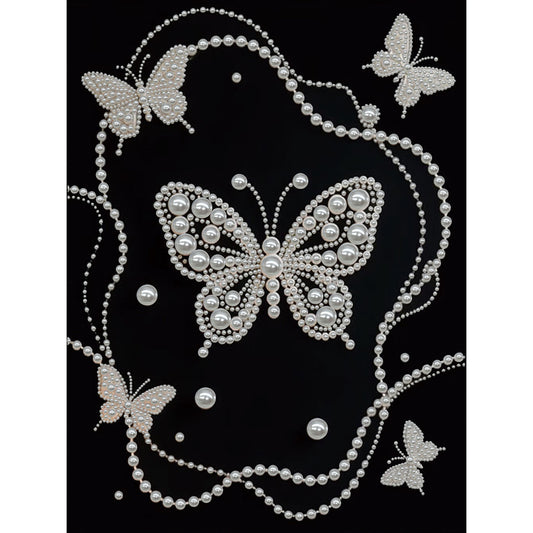 Butterfly - DIY Pearl Gem Art Diamond Painting Kits With Framefor Home Decor -30x40cm