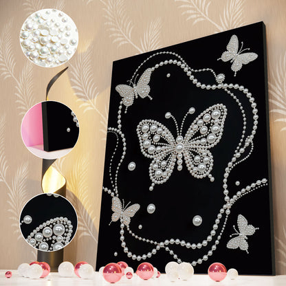 Butterfly - DIY Pearl Gem Art Diamond Painting Kits With Framefor Home Decor -30x40cm