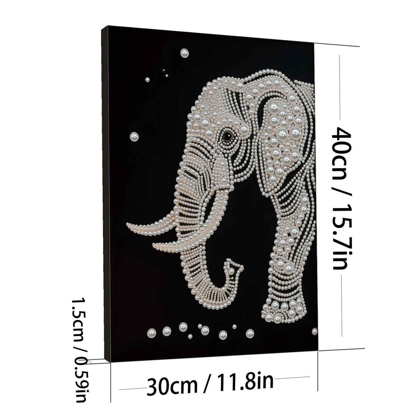 Elephants - DIY Pearl Gem Art Diamond Painting Kits With Framefor Home Decor -30x40cm