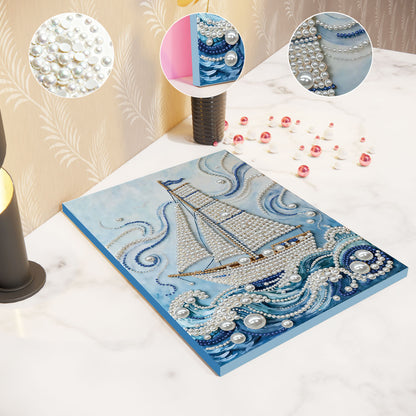 Sailboat - DIY Pearl Gem Art Diamond Painting Kits With Framefor Home Decor -30x40cm