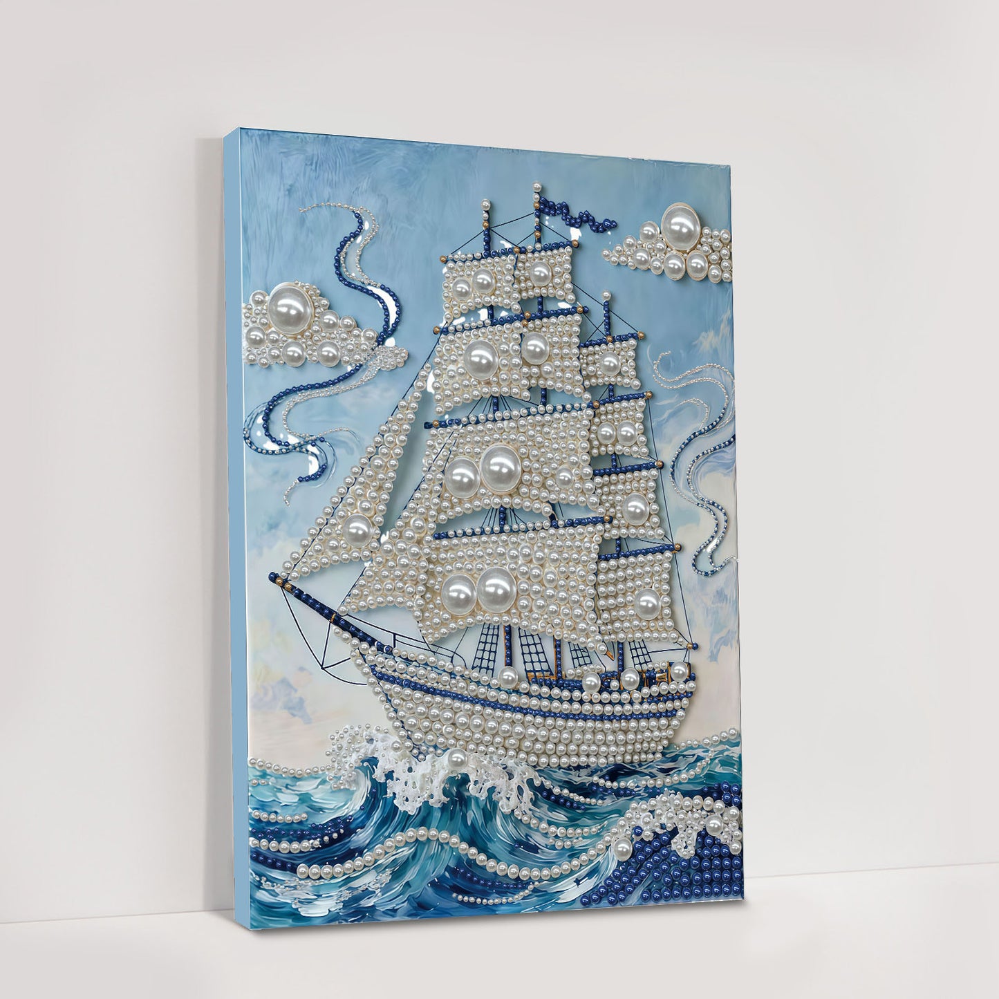 Sailboat - DIY Pearl Gem Art Diamond Painting Kits With Framefor Home Decor -30x40cm