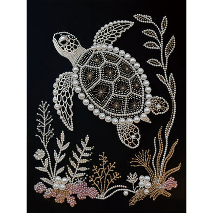 Sea Turtles - DIY Pearl Gem Art Diamond Painting Kits With Framefor Home Decor -30x40cm