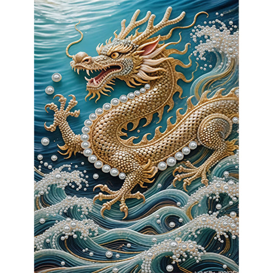 Dragon - DIY Pearl Gem Art Diamond Painting Kits With Framefor Home Decor -30x40cm