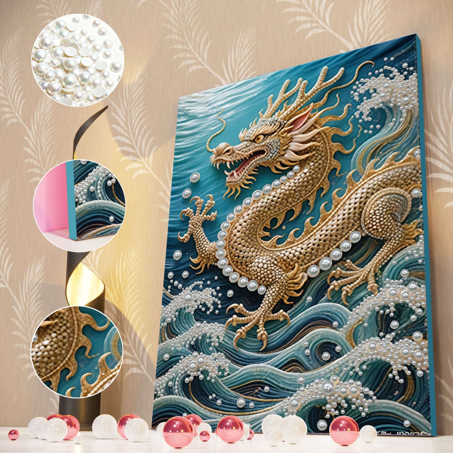 Dragon - DIY Pearl Gem Art Diamond Painting Kits With Framefor Home Decor -30x40cm