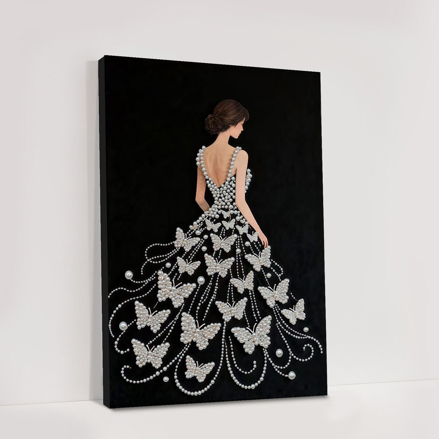 Girl - DIY Pearl Gem Art Diamond Painting Kits With Framefor Home Decor -30x40cm