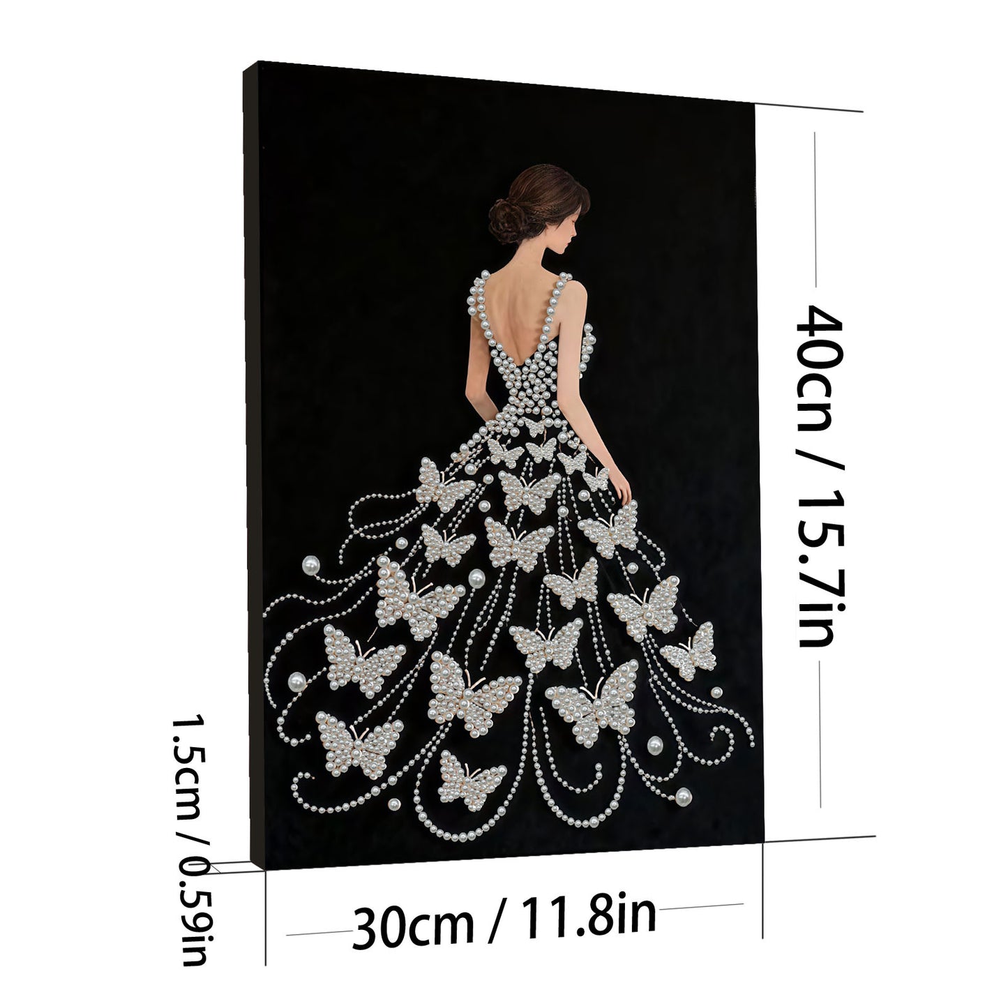 Girl - DIY Pearl Gem Art Diamond Painting Kits With Framefor Home Decor -30x40cm