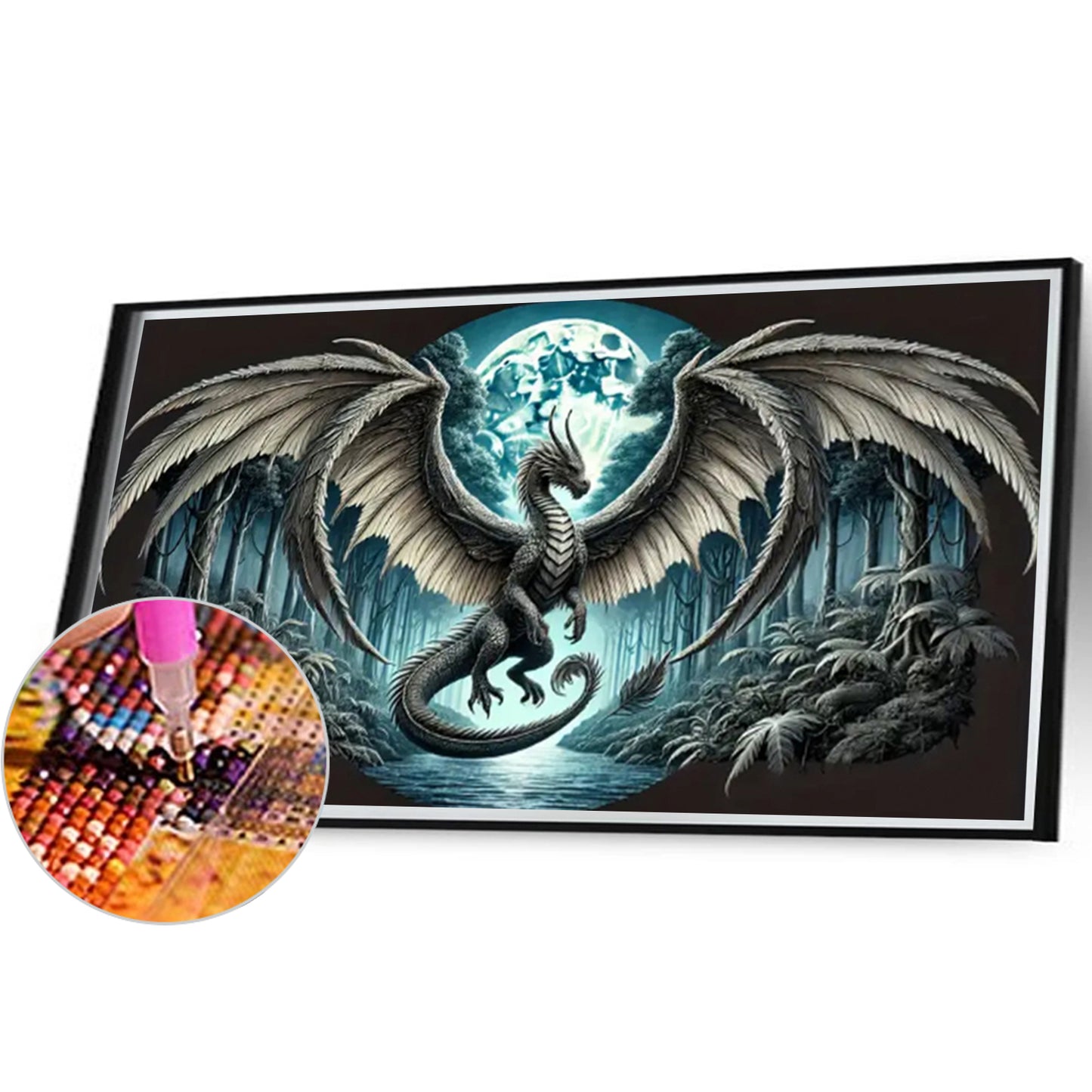 Dinosaur - Full Round Drill Diamond Painting 55*35CM