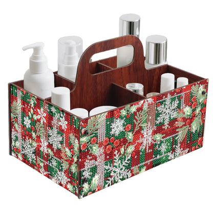 Gift DIY Wooden Diamond Art Painting Storage Box with Handheld Home Decor