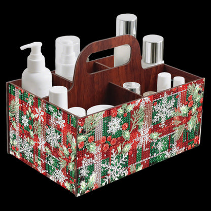 Gift DIY Wooden Diamond Art Painting Storage Box with Handheld Home Decor