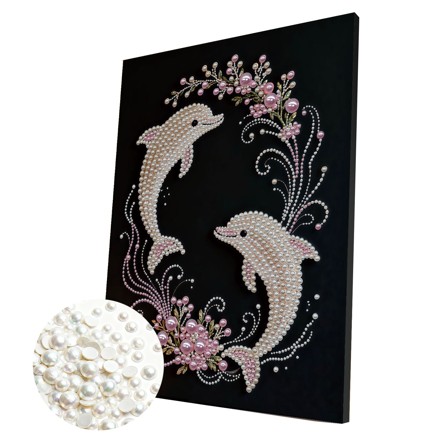 Dolphin - DIY Pearl Gem Art Diamond Painting Kits With Framefor Home Decor -30x40cm