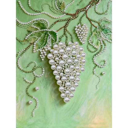 Grapes - DIY Pearl Gem Art Diamond Painting Kits With Framefor Home Decor -30x40cm