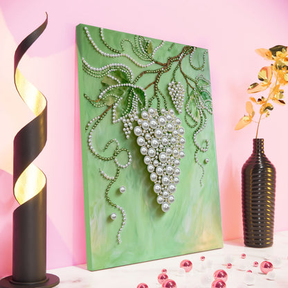 Grapes - DIY Pearl Gem Art Diamond Painting Kits With Framefor Home Decor -30x40cm