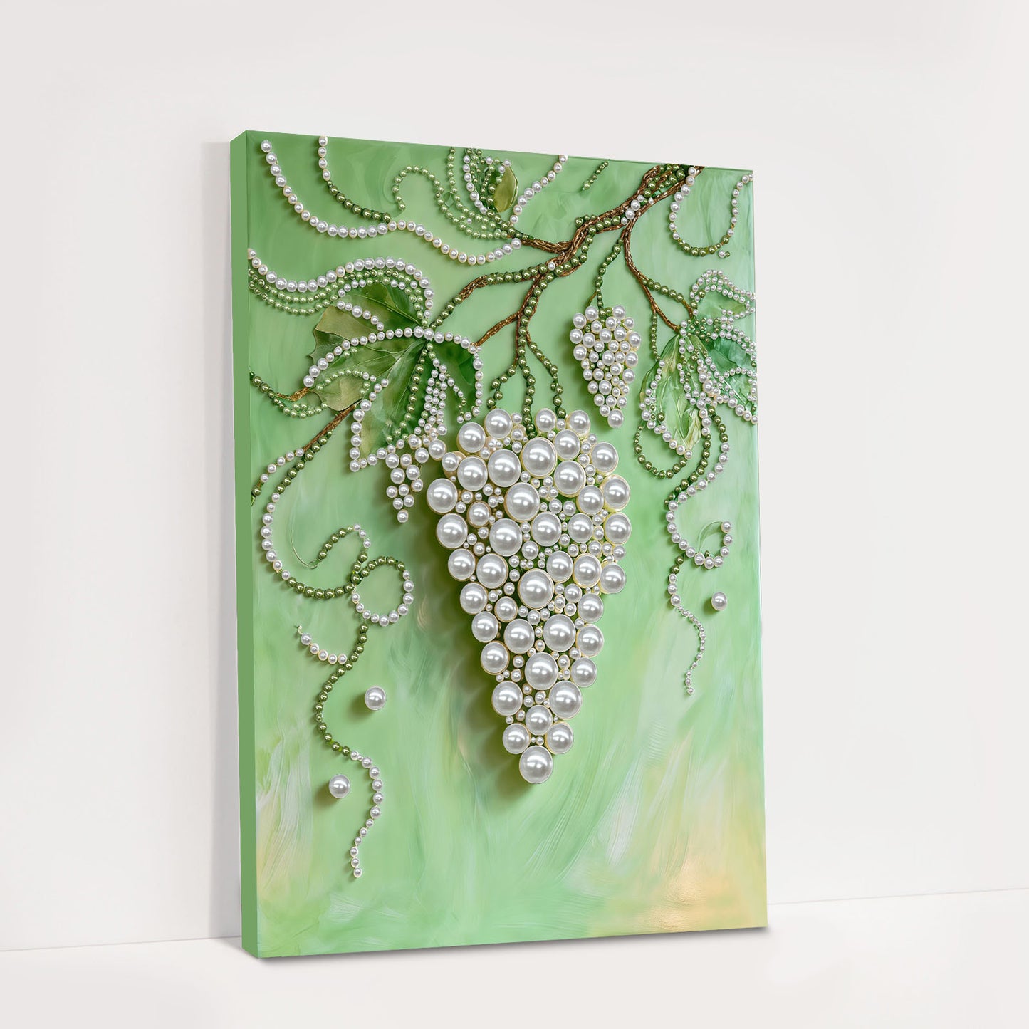 Grapes - DIY Pearl Gem Art Diamond Painting Kits With Framefor Home Decor -30x40cm