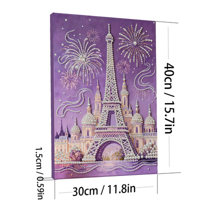 Castle - DIY Pearl Gem Art Diamond Painting Kits With Framefor Home Decor -30x40cm